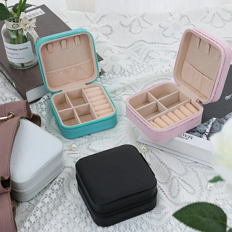 Portable Mini Jewelry Storage Box Travel Organizer.