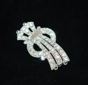 Rhinestone Double Strand Clasps Elegant Vintage NOS