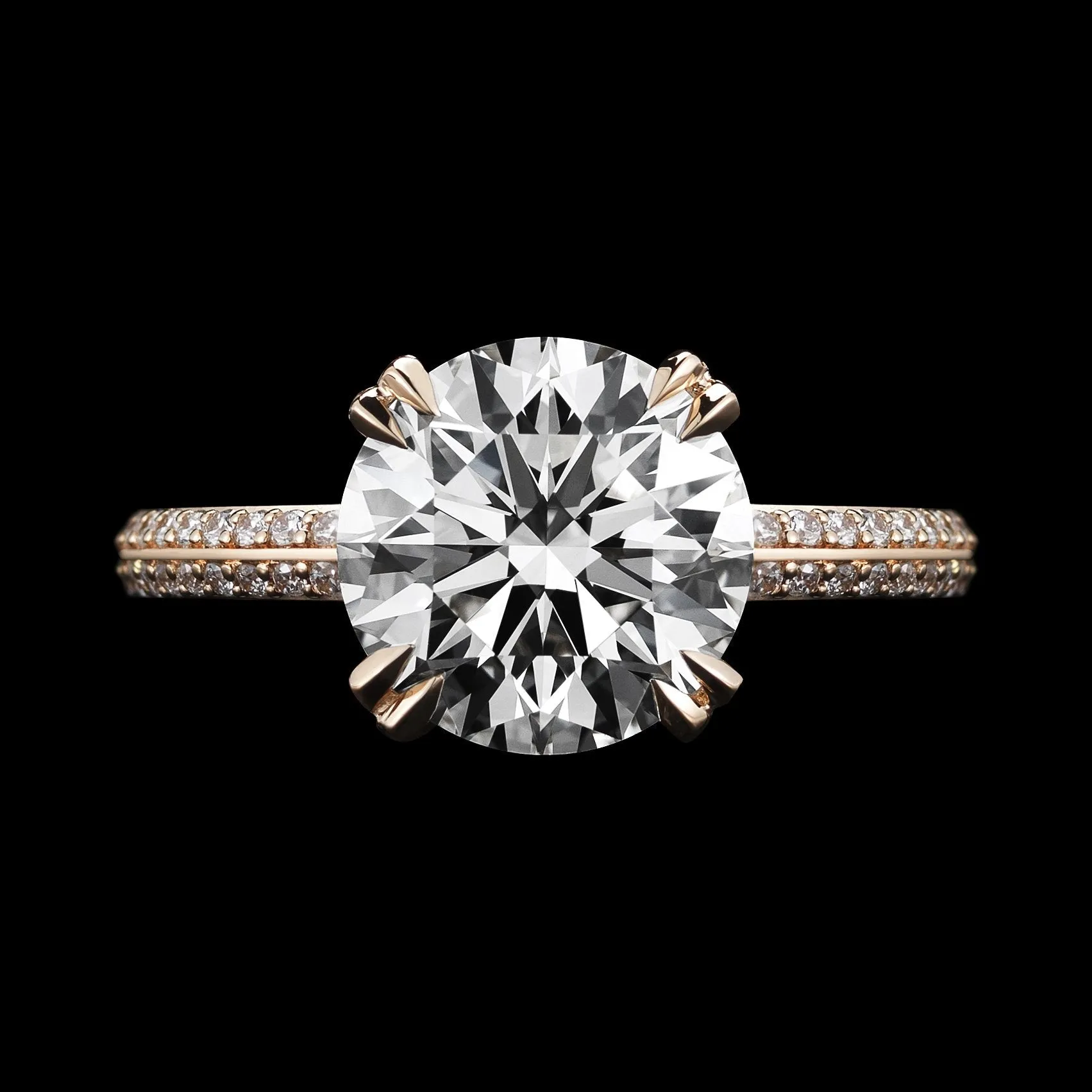 Rose Gold Brilliant-Cut Diamond Engagement Ring