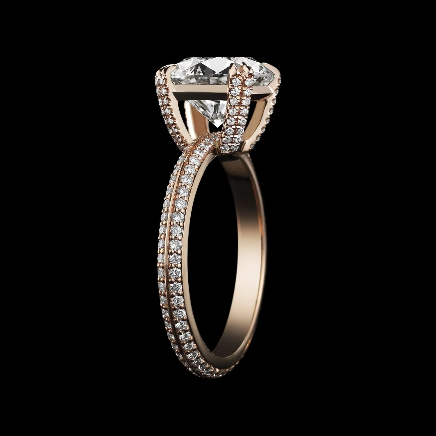 Rose Gold Brilliant-Cut Diamond Engagement Ring