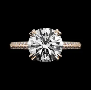 Rose Gold Brilliant-Cut Diamond Engagement Ring