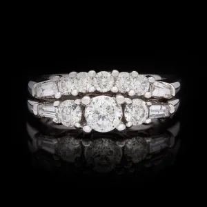 Round Brilliant Diamond Wedding Set