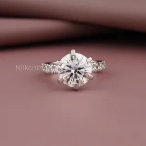 Round Brilliant six prong  Solitaire Ring