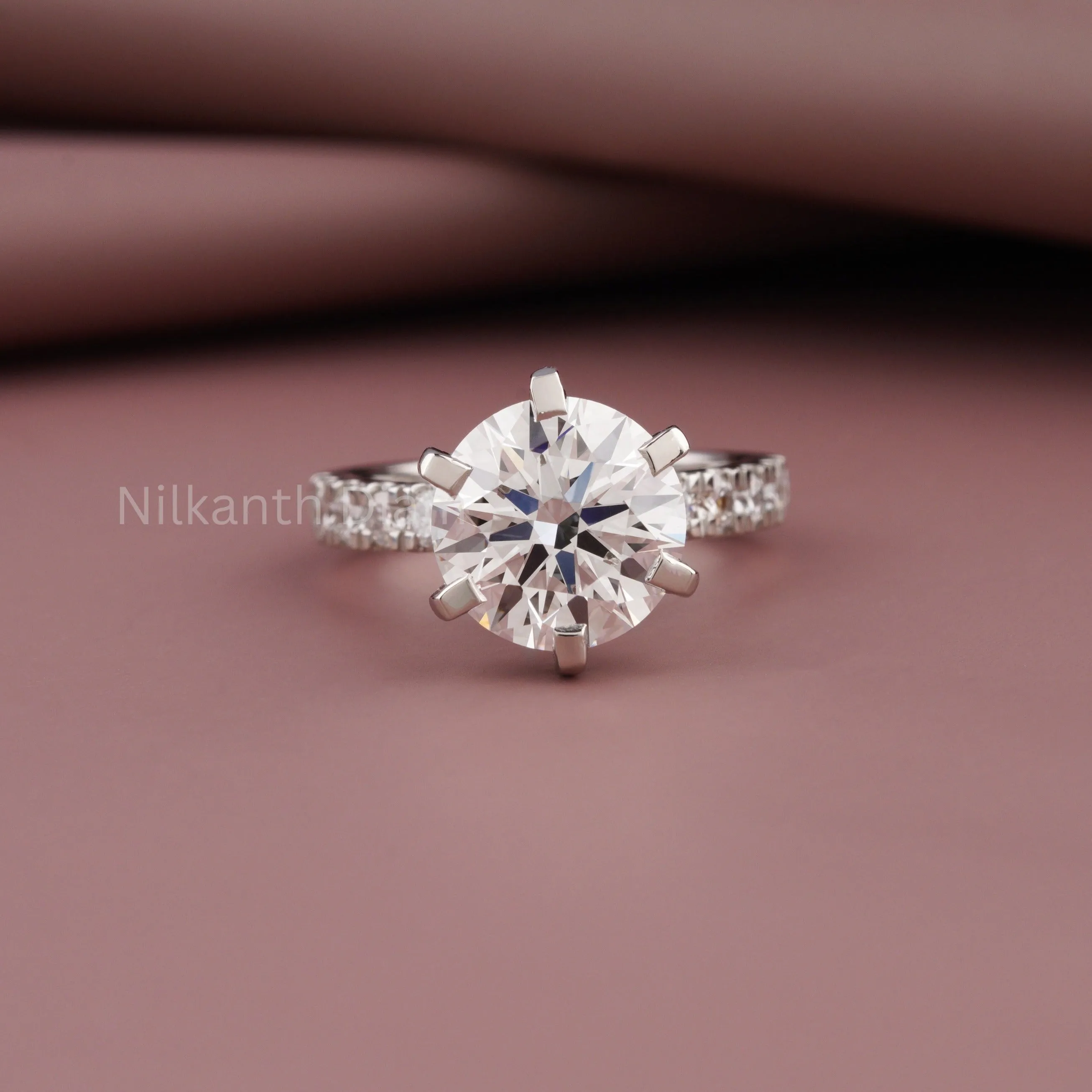 Round Brilliant six prong  Solitaire Ring