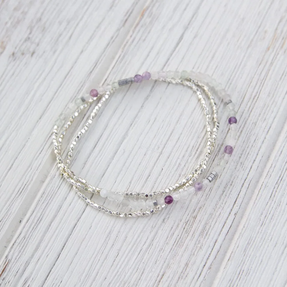 Scout Delicate Fluorite Wrap Bracelet and Necklace