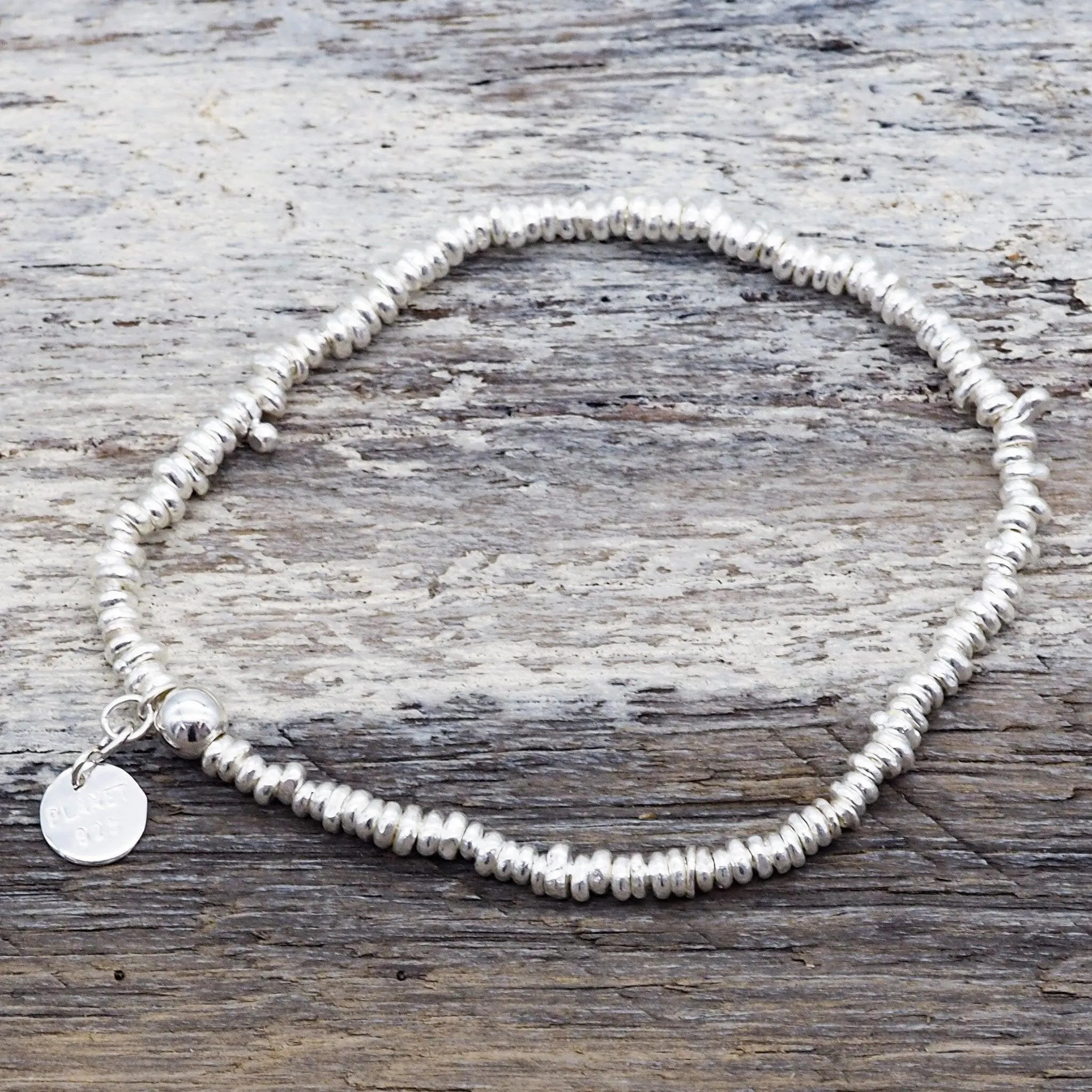 Silver Disc Layer Bracelet