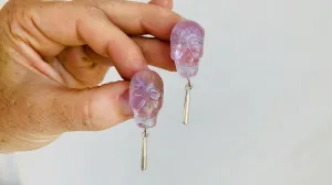 Skully Amethyst Earrings. 0311