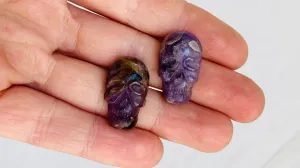 Skully Amethyst Earrings