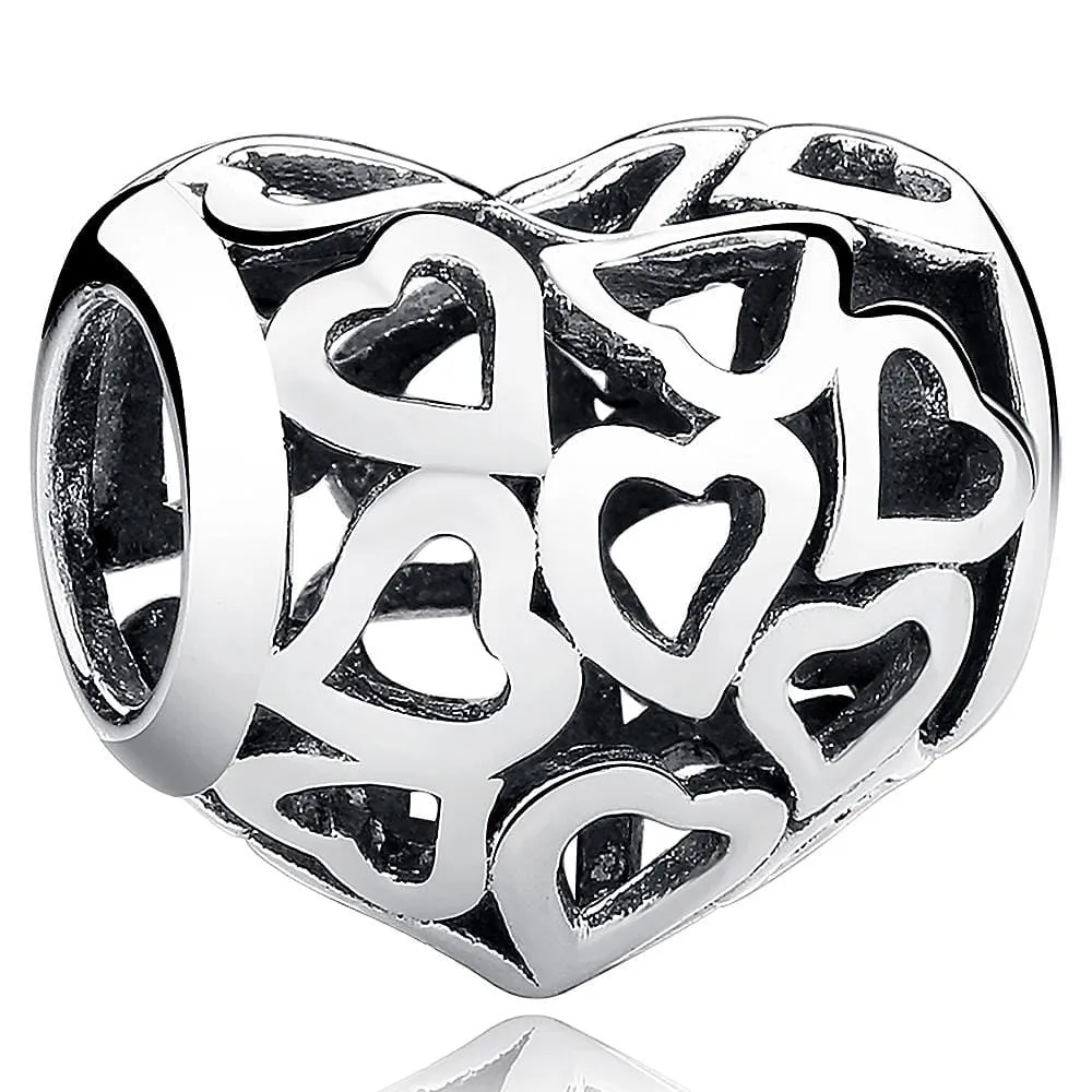 Solid 925 Sterling Silver Full of Amour Charm