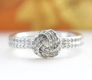 Sparkling Love Knot Ring 190997CZ
