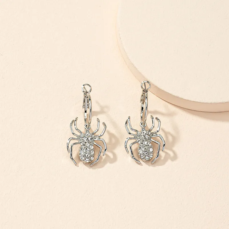 Spiderweb Chic Metal Earrings - Vienna Verve Collection