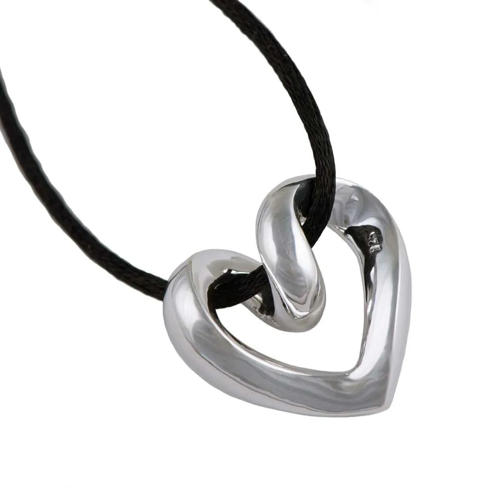 Sterling Silver Twisted Heart Pendant