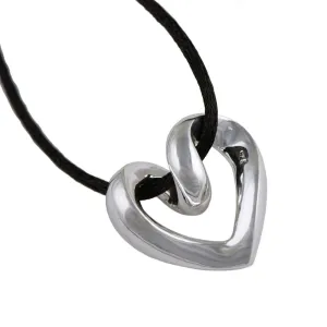 Sterling Silver Twisted Heart Pendant
