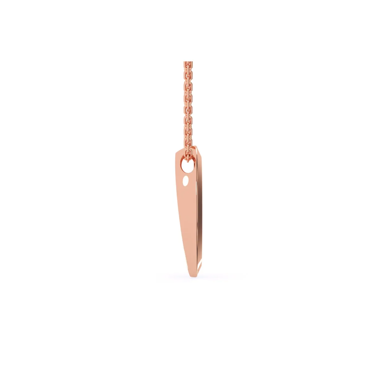 Stylish Oval Shaped Pave Diamond Pendant