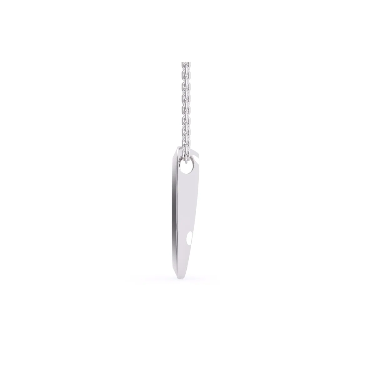 Stylish Oval Shaped Pave Diamond Pendant