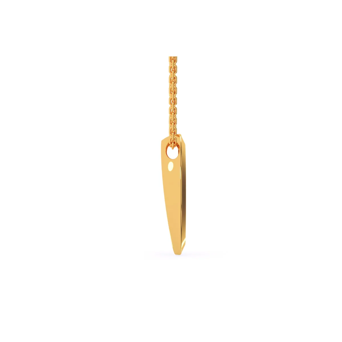 Stylish Oval Shaped Pave Diamond Pendant