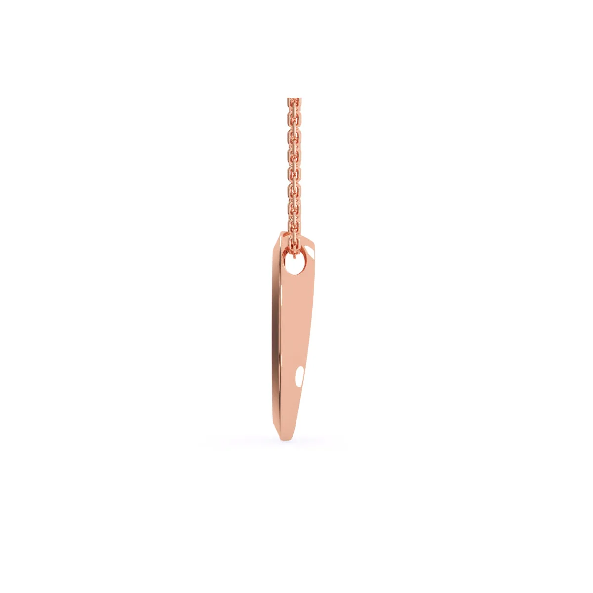 Stylish Oval Shaped Pave Diamond Pendant