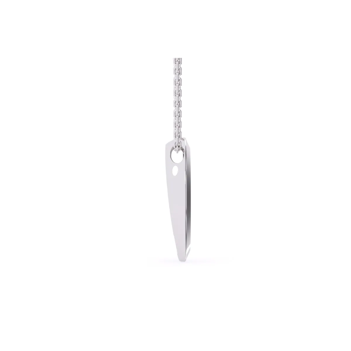 Stylish Oval Shaped Pave Diamond Pendant