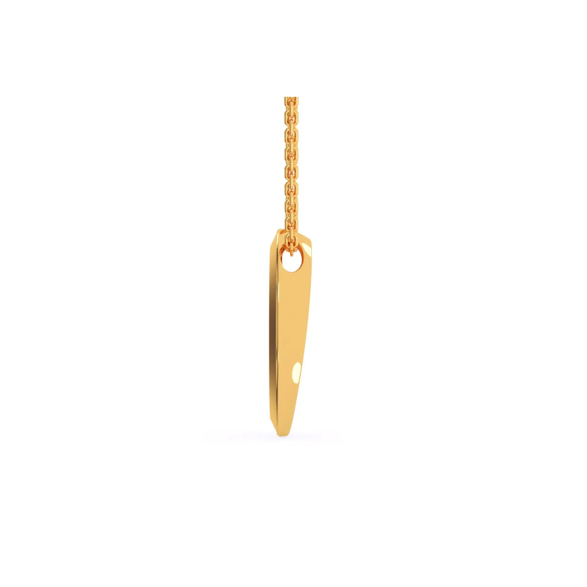 Stylish Oval Shaped Pave Diamond Pendant