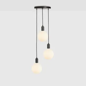 Tala Triple Pendant with Black Canopy and Sphere IV