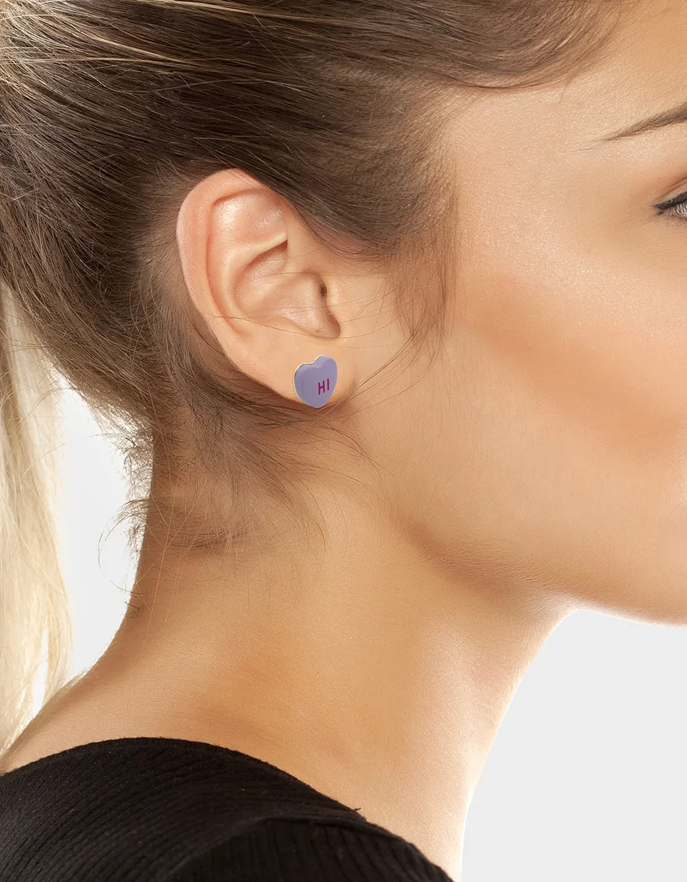 THINK PINK SWEETHEART MISMATCH STUDS MULTI