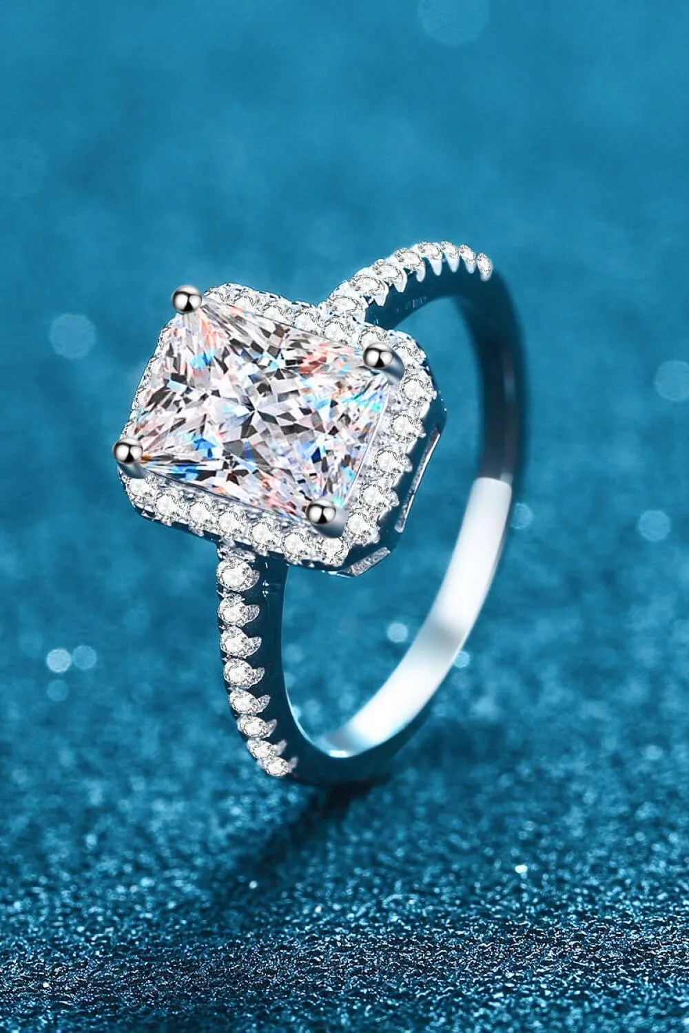 Timeless Emerald Cut 2 Carat Moissanite Ring