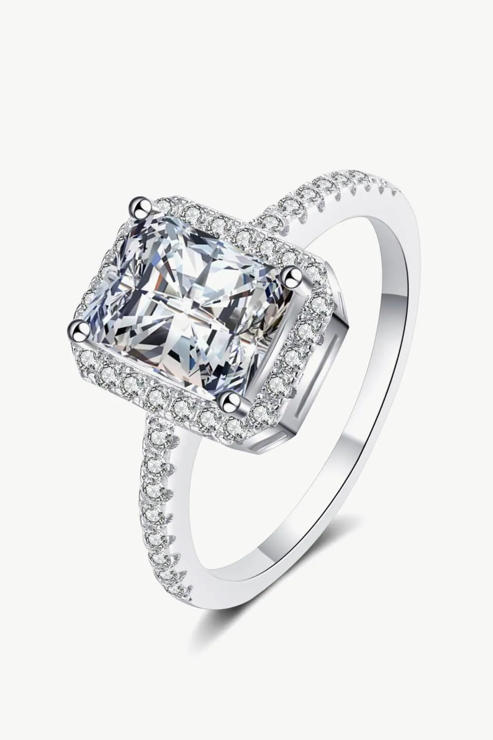 Timeless Emerald Cut 2 Carat Moissanite Ring
