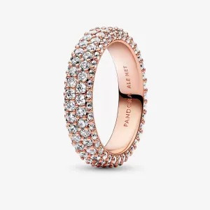Timeless Pavé Double-row Ring - Pandora - 182629C01