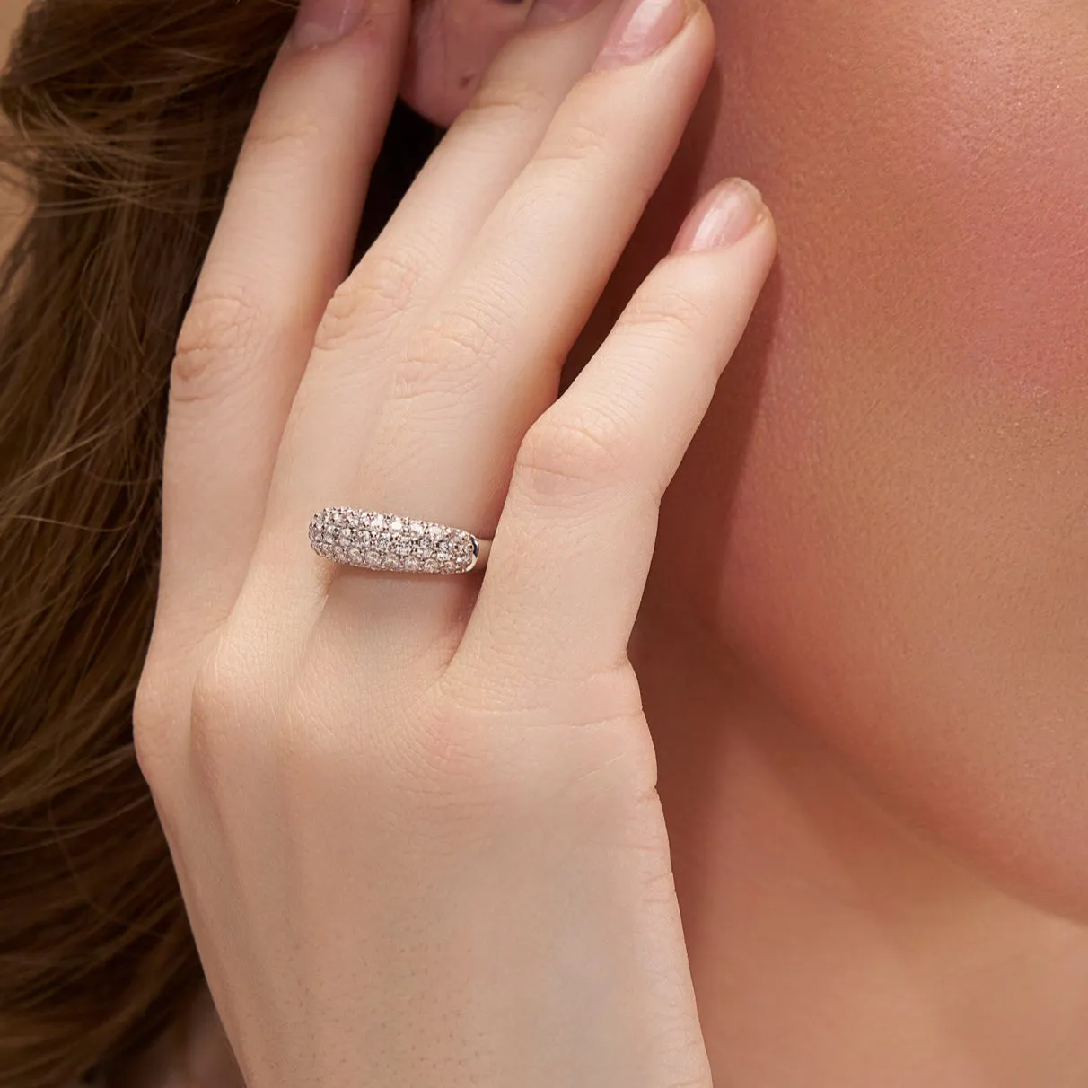 Timeless Pave Silver Band
