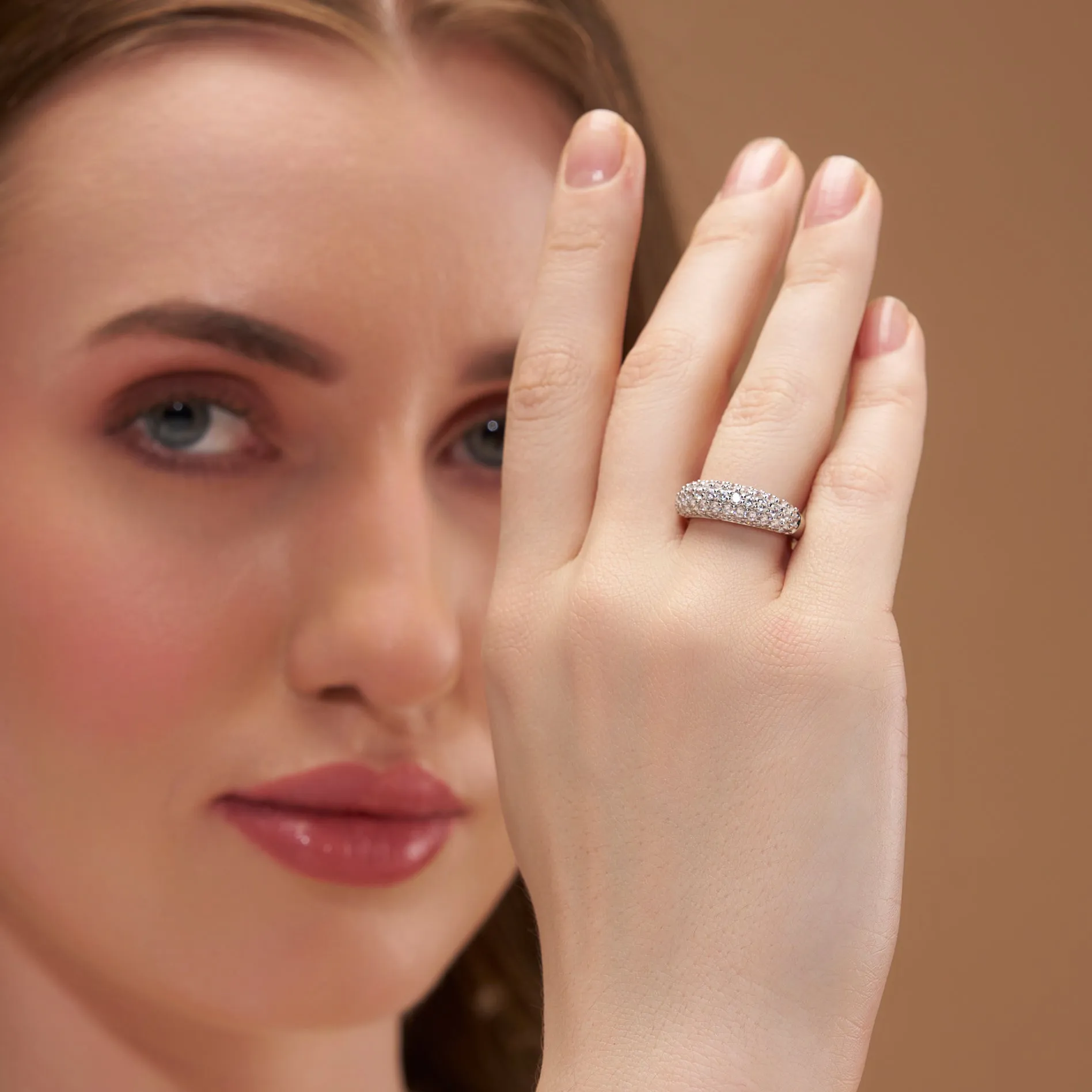 Timeless Pave Silver Band