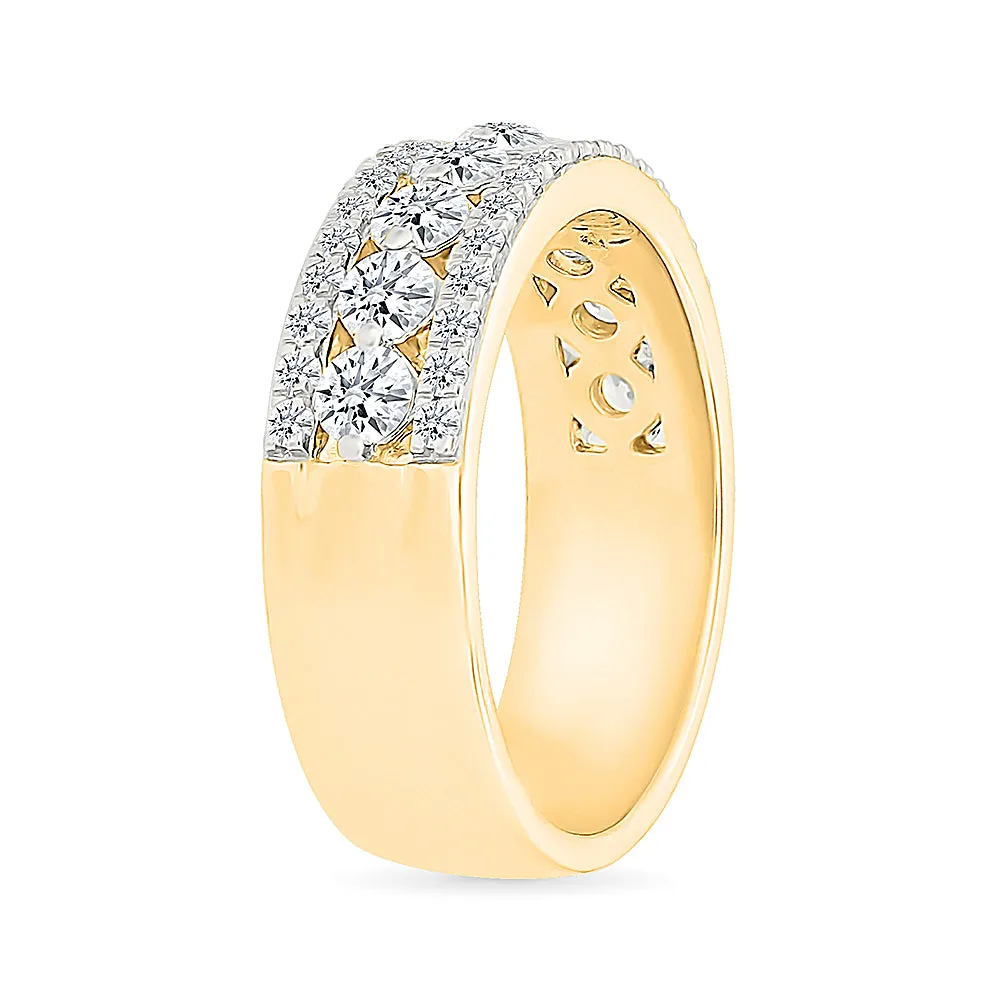 Trifecta Gleam Diamond Ring