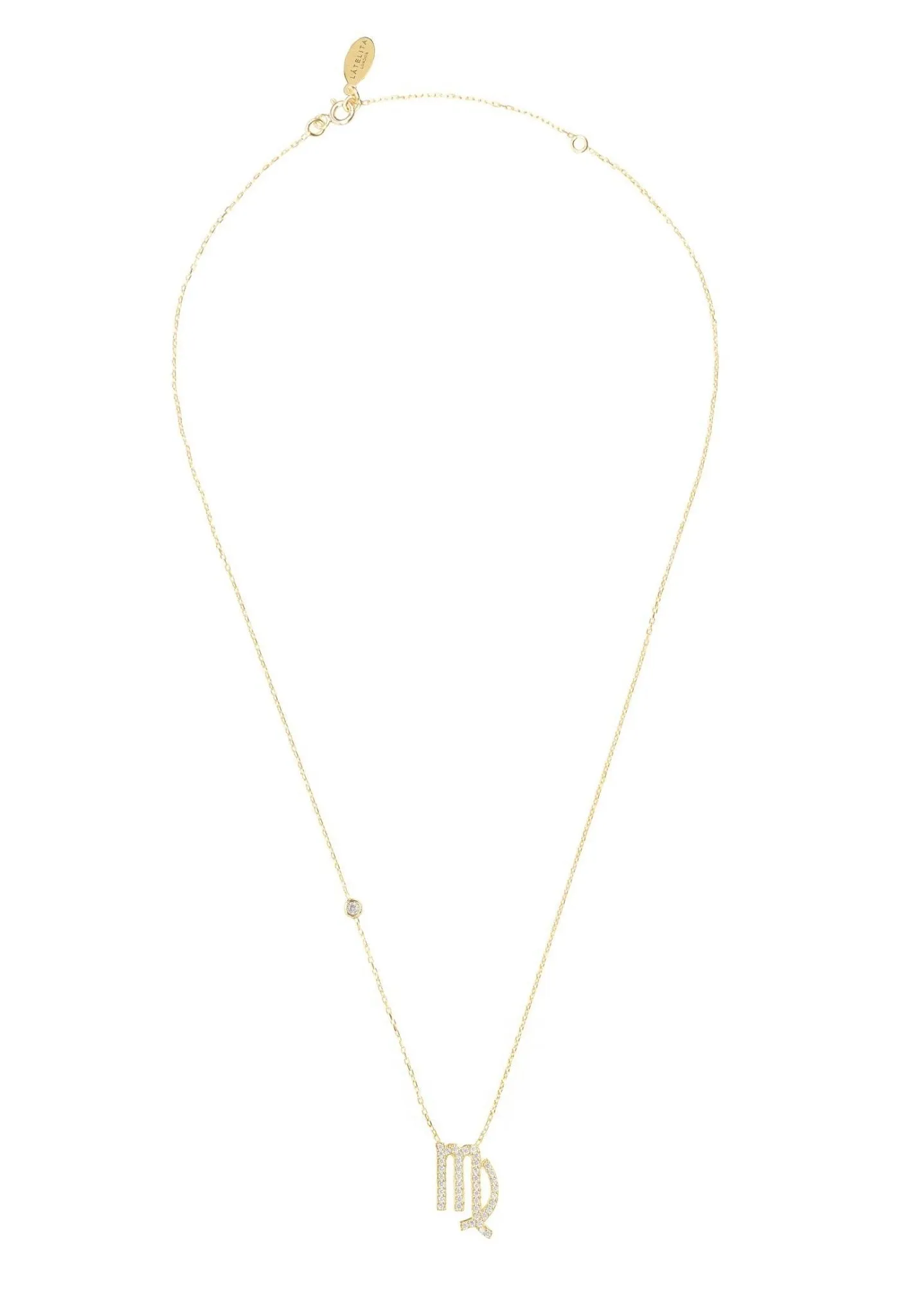 Virgo Pendant Necklace Dipped in Gold