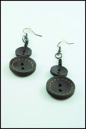 Whimsical Button Drop Earrings