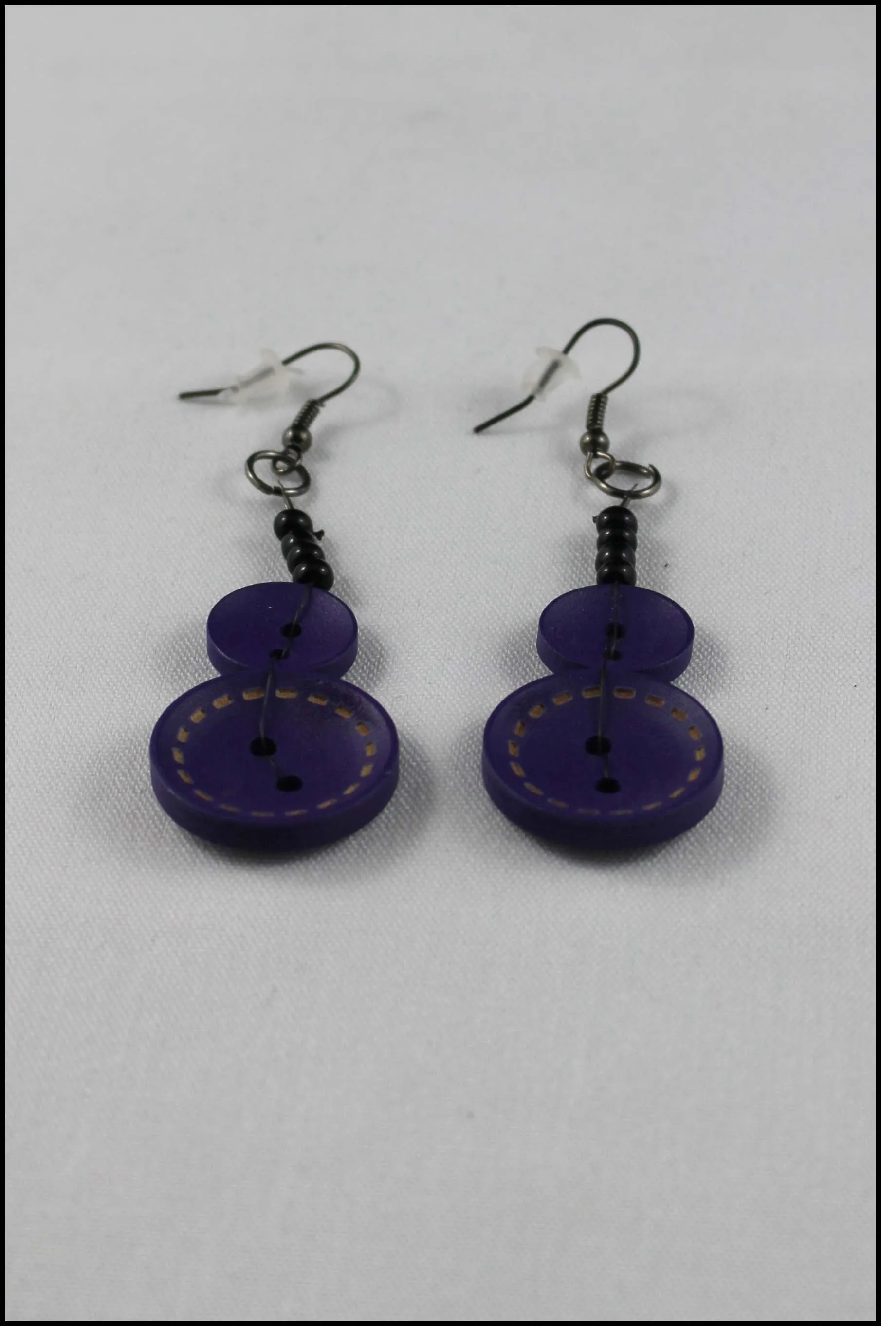 Whimsical Button Drop Earrings