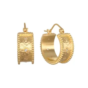 Whimsical Spirit White Topaz Hoop Earrings - EG0149